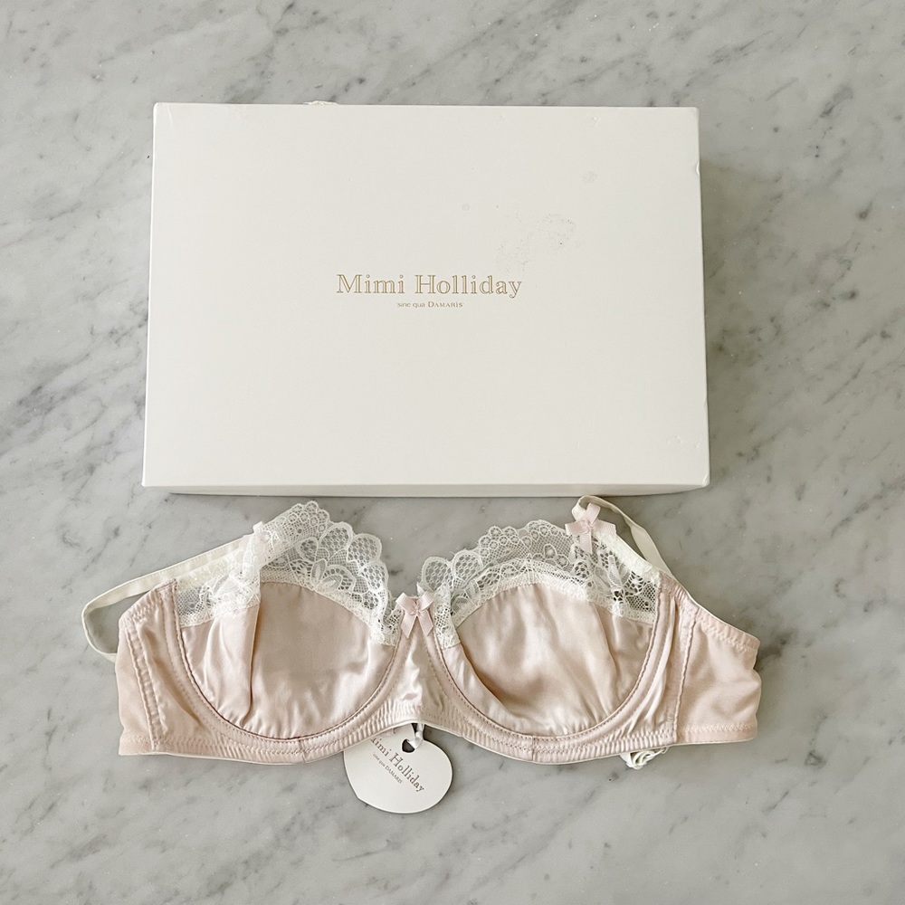 Mimi Holiday Damaris Silk Bra NOS NWT